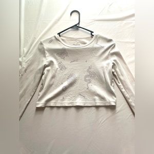 Pacsun long sleeve graphic cropped tee